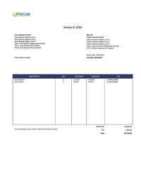editable printable tax invoice uk