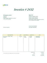 timesheet invoice template UK