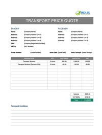 transport quote template uk