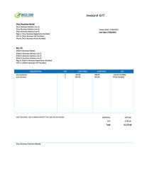 scaffolding uk invoice example