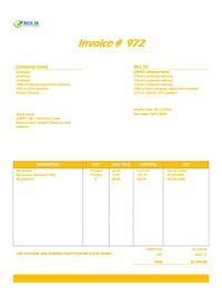 UK VAT invoice template