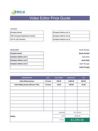 video editor quote template uk