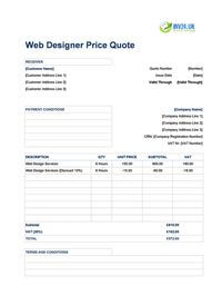 web designer quote template uk