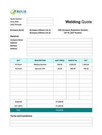 welding quote template uk