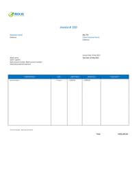 small business artist invoice template hk