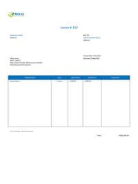 basic artist invoice template hk