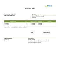 catering basic invoice template hk
