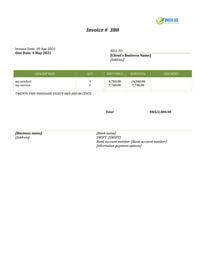 blank plumbing basic invoice template hk