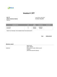 motorcycle repair blank invoice template hk