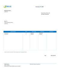 bartender business invoice template hk