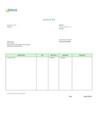 standard catering invoice template hk