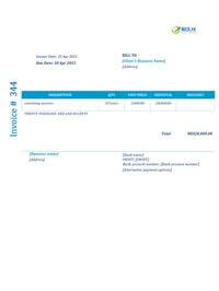 pretty consulting invoice template hk