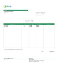 editable printable contractor invoice template hk