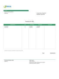 physiotherapy contractor invoice template hk