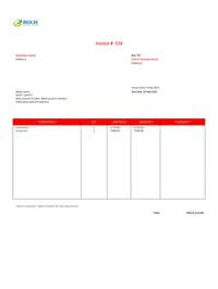 standard editable invoice template hk