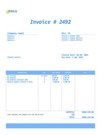 final invoice template Hong Kong final invoice template Hong Kong