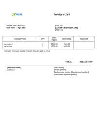 blank self employed printable invoice example hk