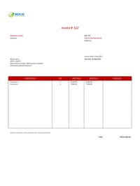 cleaning invoice form template hk