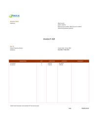 self-employed cleaner invoice layout hk