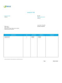 standard medical invoice template hk