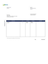 standard modern invoice template hk