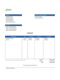 online estimate template hk online estimate template hk