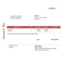 standard online invoice template hk