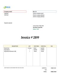 paid invoice template Hong Kong