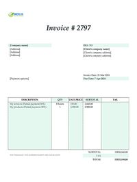 partial payment invoice template Hong Kong