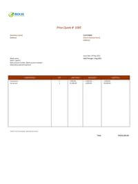 price quotation template hk