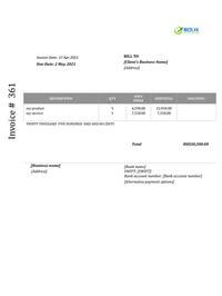 printable invoice template hk