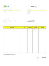 basic purchase invoice template hk