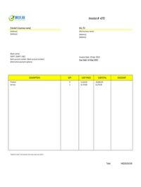 occupational therapy purchase invoice template hk