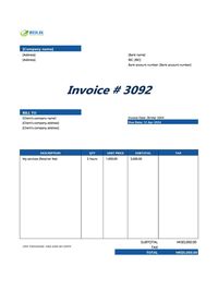 retainer invoice template Hong Kong