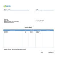 catering small business invoice template hk