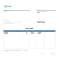 laptop small business invoice template hk