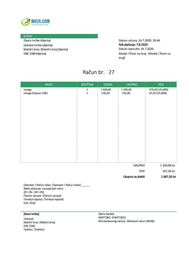 Program za fakture excel 2020 Program za fakture excel 2020