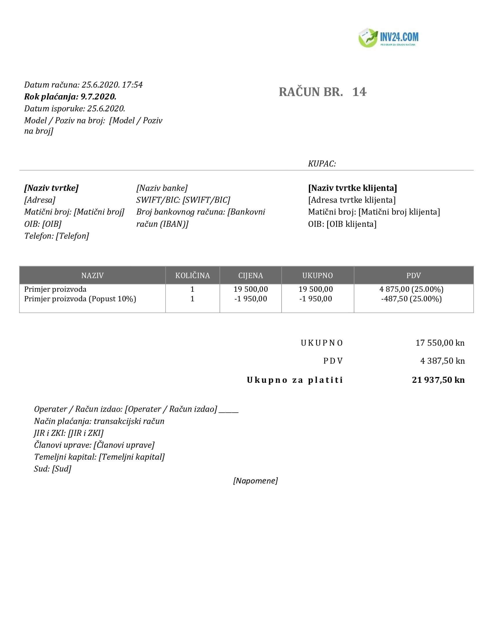 transakcijski račun izgled transakcijski račun izgled