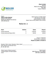 izgled računa (fakture) izgled računa (fakture)