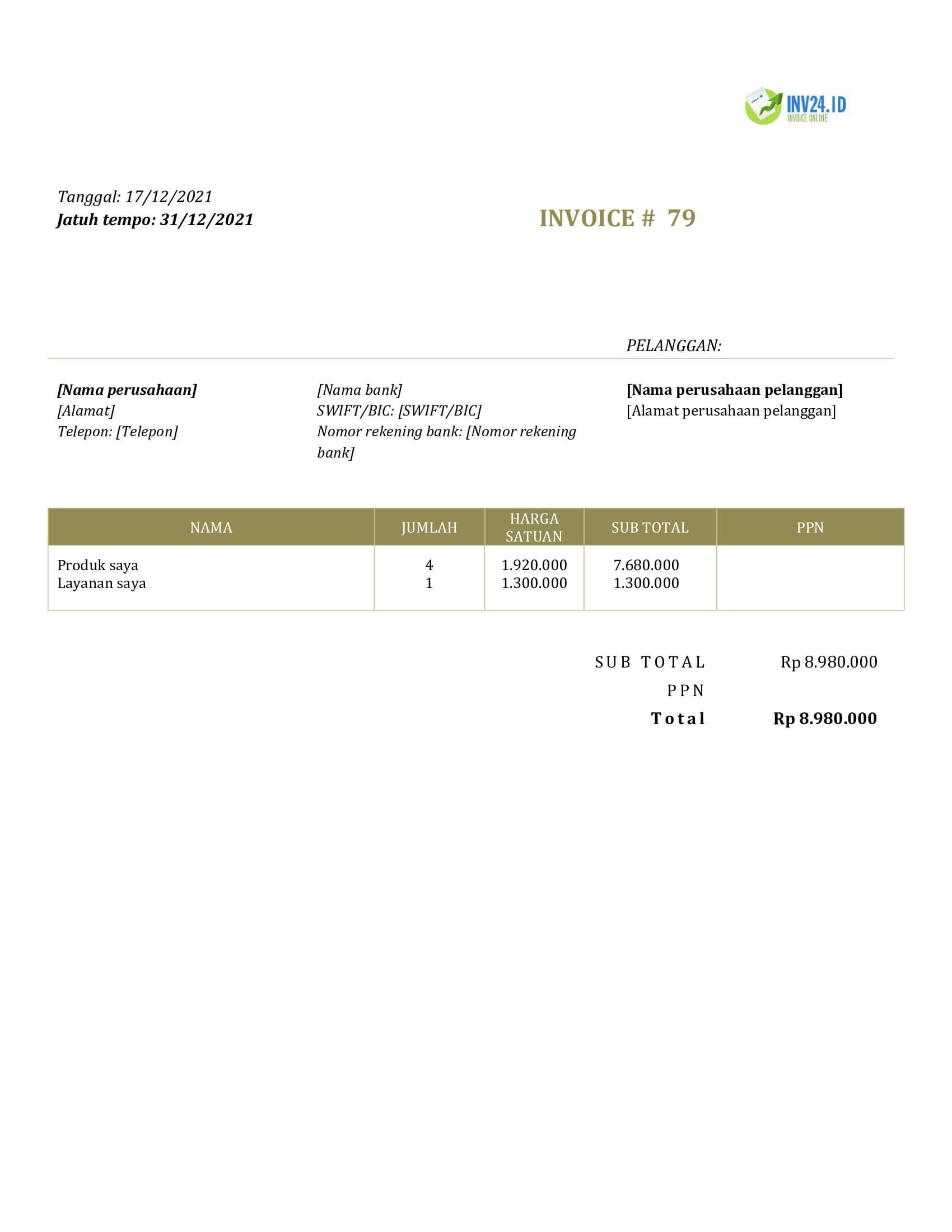cara membuat invoice contoh cara membuat invoice contoh