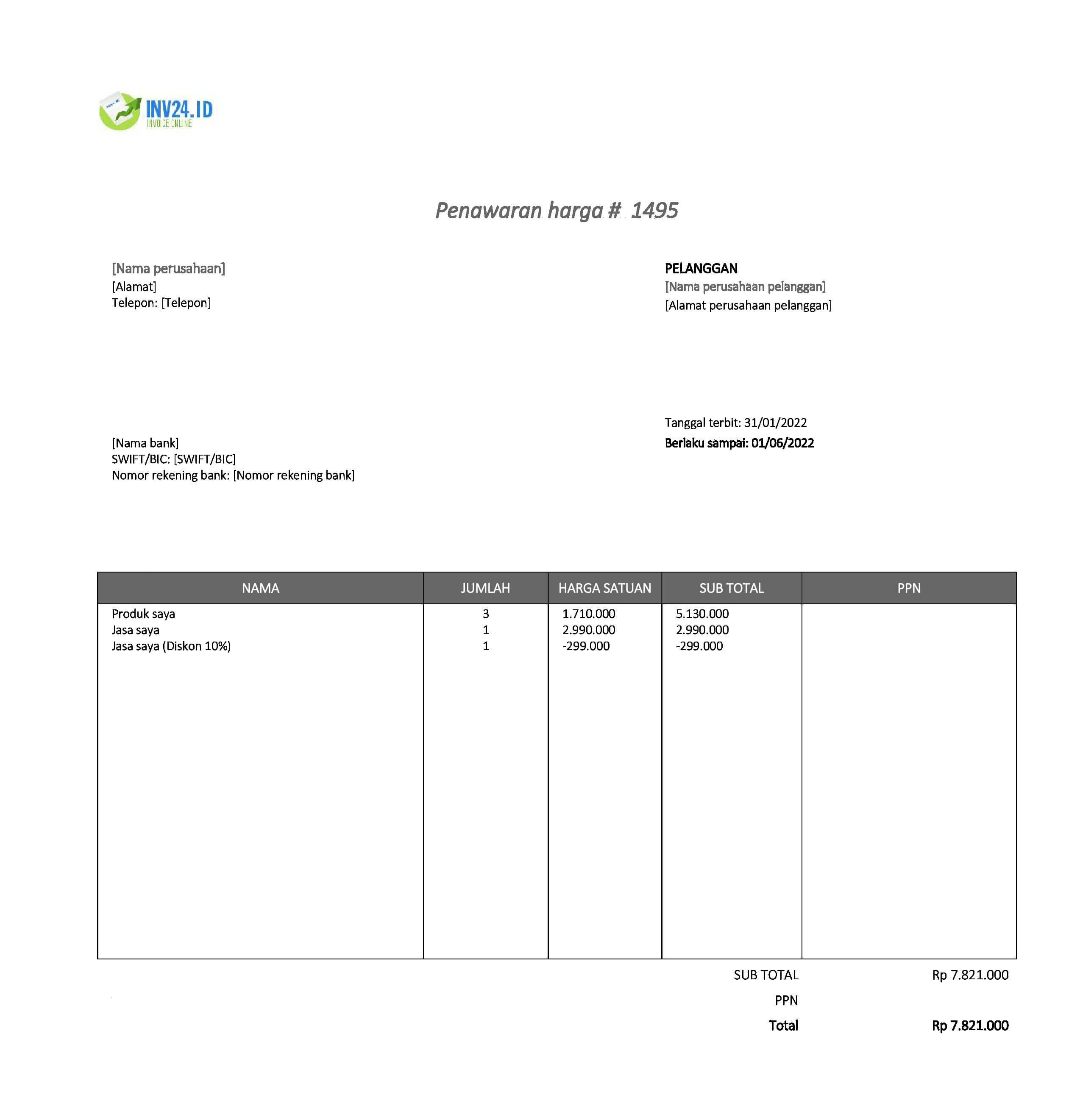 contoh surat penawaran harga jasa contoh surat penawaran harga jasa