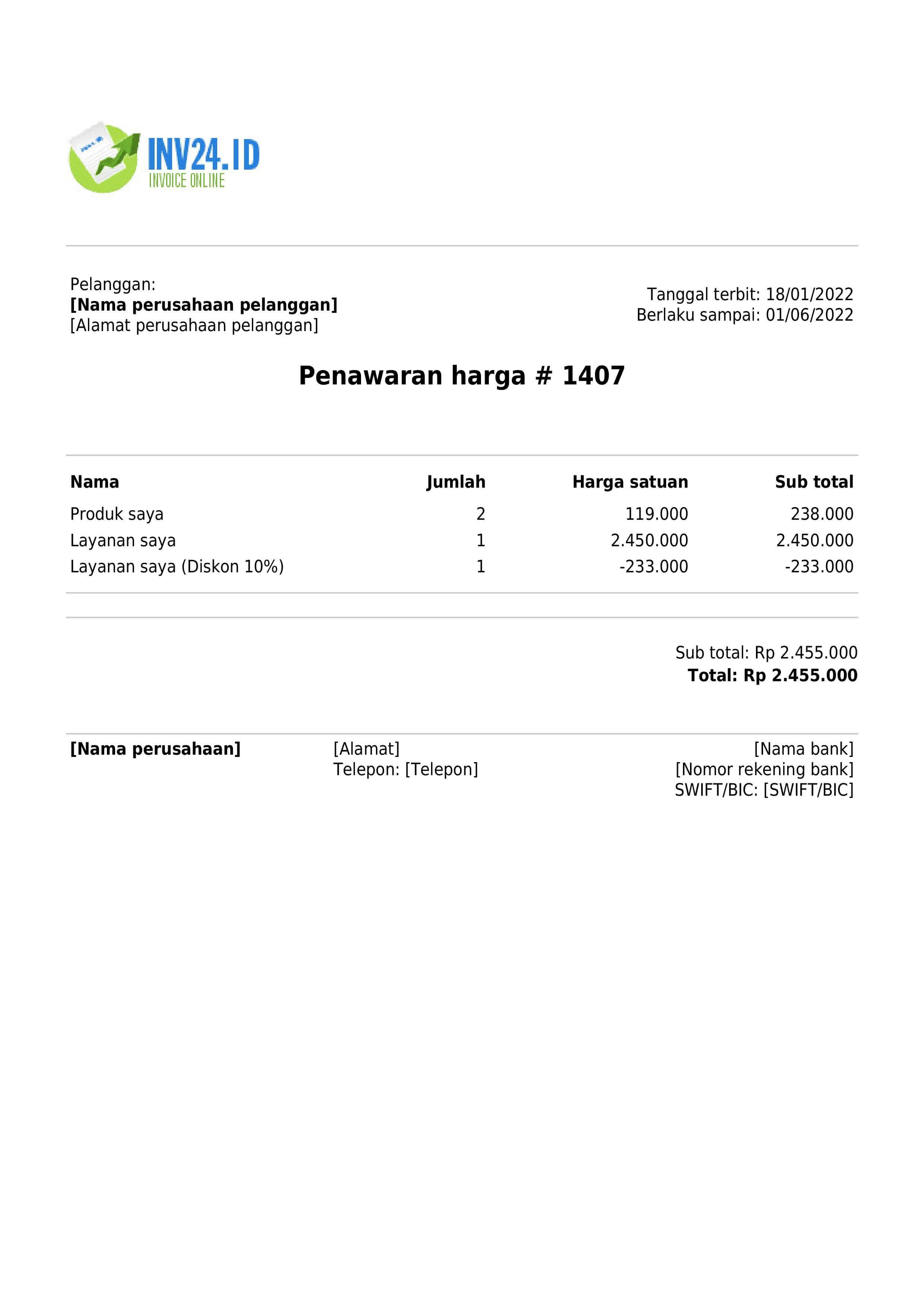 contoh surat penawaran harga contoh surat penawaran harga