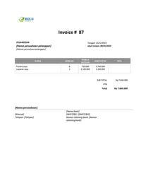 contoh format invoice