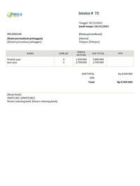 contoh invoice jasa