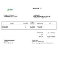 contoh invoice penagihan