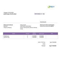 contoh invoice sederhana