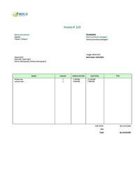 contoh invoice simple