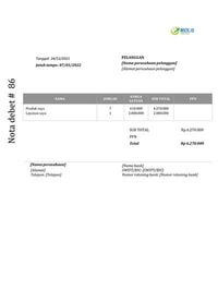 contoh nota debit contoh nota debit