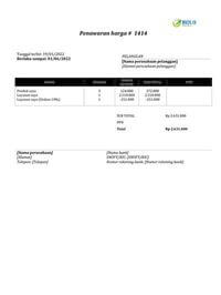contoh penawaran harga contoh penawaran harga
