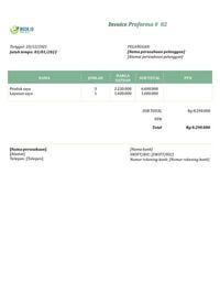 contoh proforma invoice